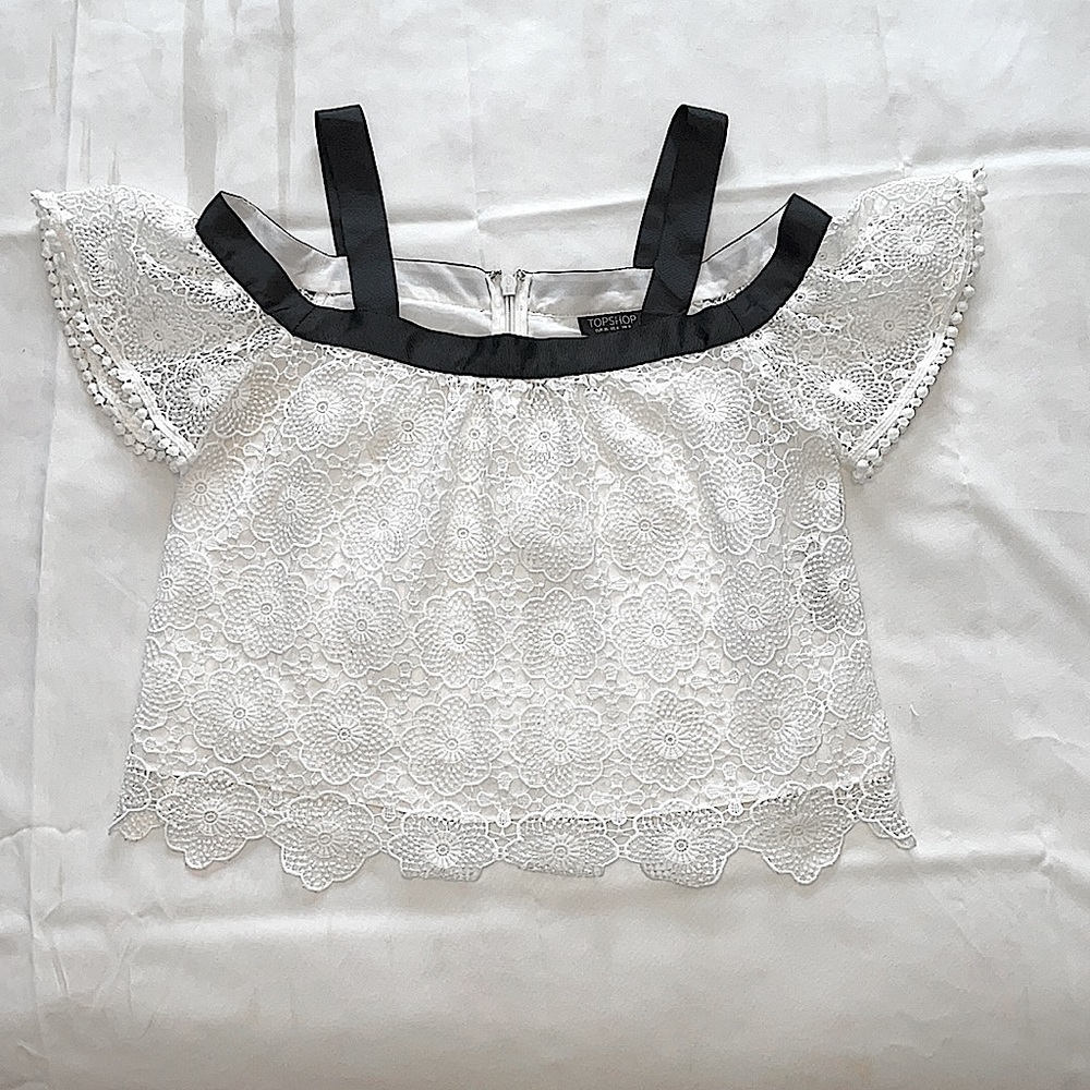 TopShop Floral black and white Size US:4
